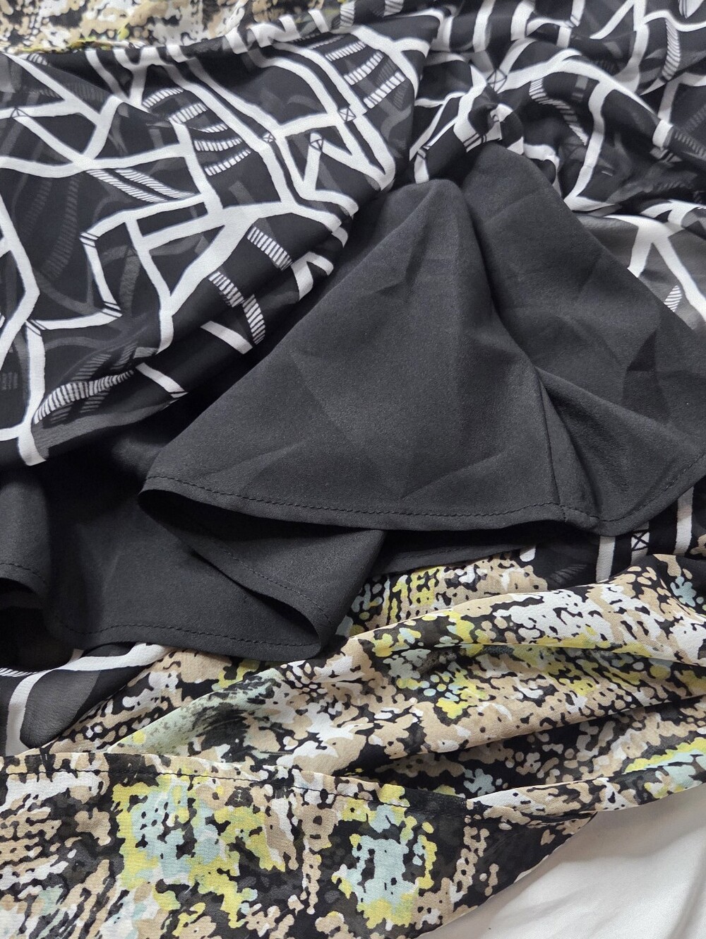 Anthroplogie Moulinette Souers Equinox 6 Black White Geometric Print VNeck Dress - Picture 4 of 8